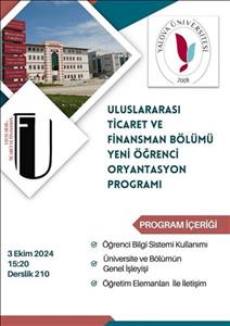 Uluslararası Ticaret ve Finansman Bölümü Yeni Öğrenci Oryantasyon Programı